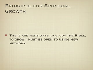 Studying the Bible for Spiritual Growth - Part 5 | PPT
