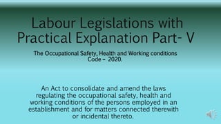 CODE ON OSH 2020 | PPTX