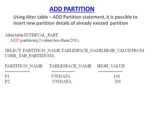 Part 5 add partition