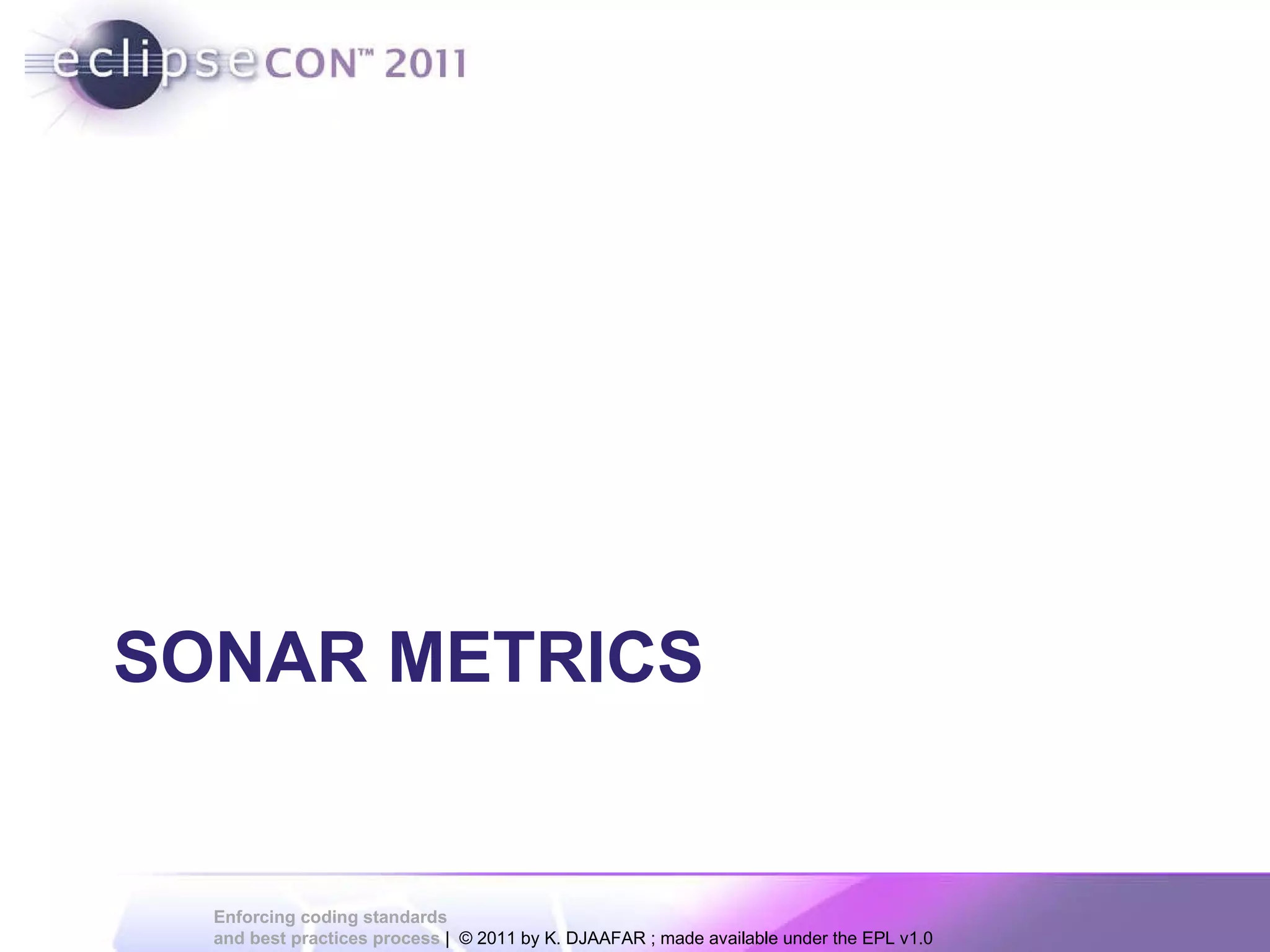 SONAR METRICS 