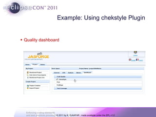 Example: Using chekstyle Plugin Quality dashboard 