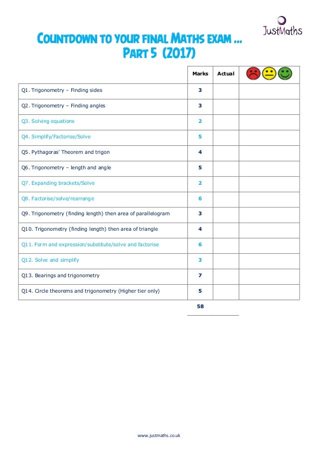 Part 5 final countdown questions
