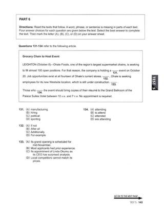PART 56 - TEST 5.2024 - TOEIC TEST ETS 2024 | PDF