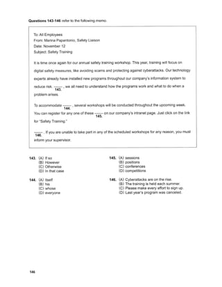 PART 56 - TEST 5.2024 - TOEIC TEST ETS 2024 | PDF