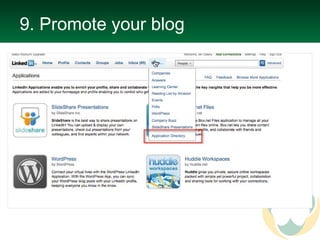 9. Promote your blog