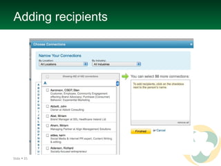Adding recipients Slide 