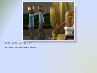 “Jumbok!  Jumbok!  Look I got an A+!”“It’s a statue, J’onn, it isn’t going to respond.”