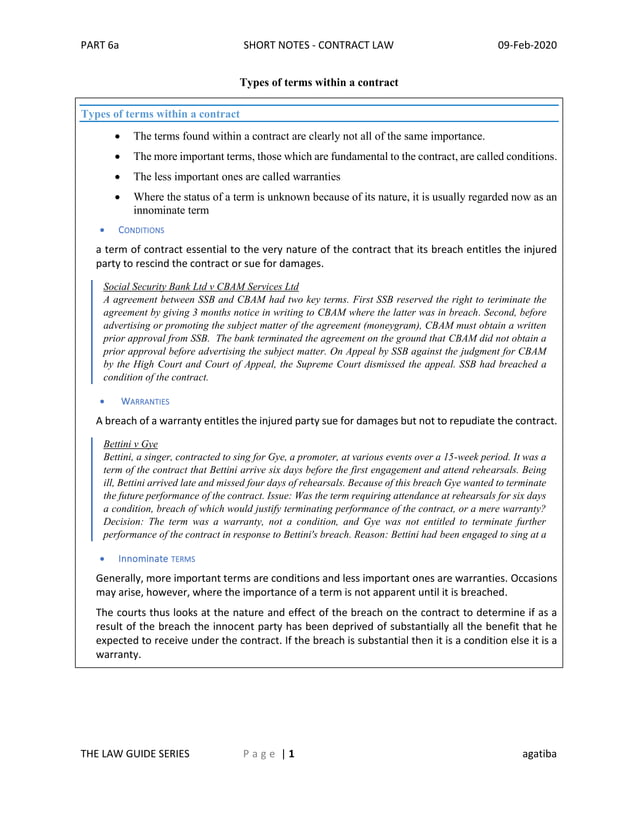 types-of-terms-within-a-contract-contract-law-pdf