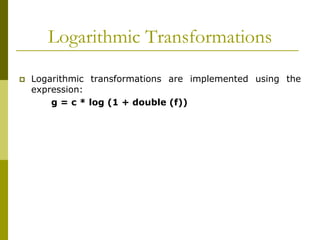 image processing intensity transformation | PPT