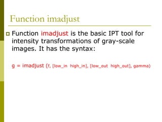 image processing intensity transformation | PPT