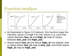 Imadjust Parameters image processing intensity transformation | PPT