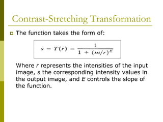image processing intensity transformation | PPT