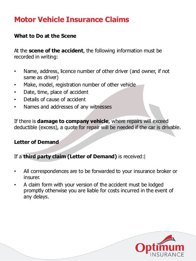 Part 7 claims procedure guide - motor vehicle insurance