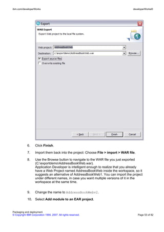 Part 7 packaging and deployment | PDF