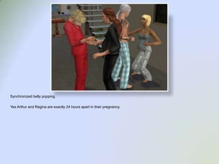 Synchronized belly popping.  Yes Arthur and Regina are exactly 24 hours apart in their pregnancy.