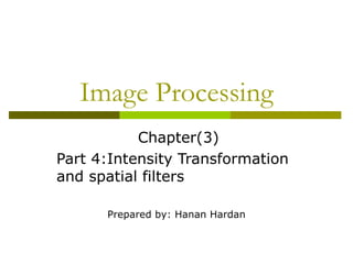 image filetering techniques spatial fileters | PPT