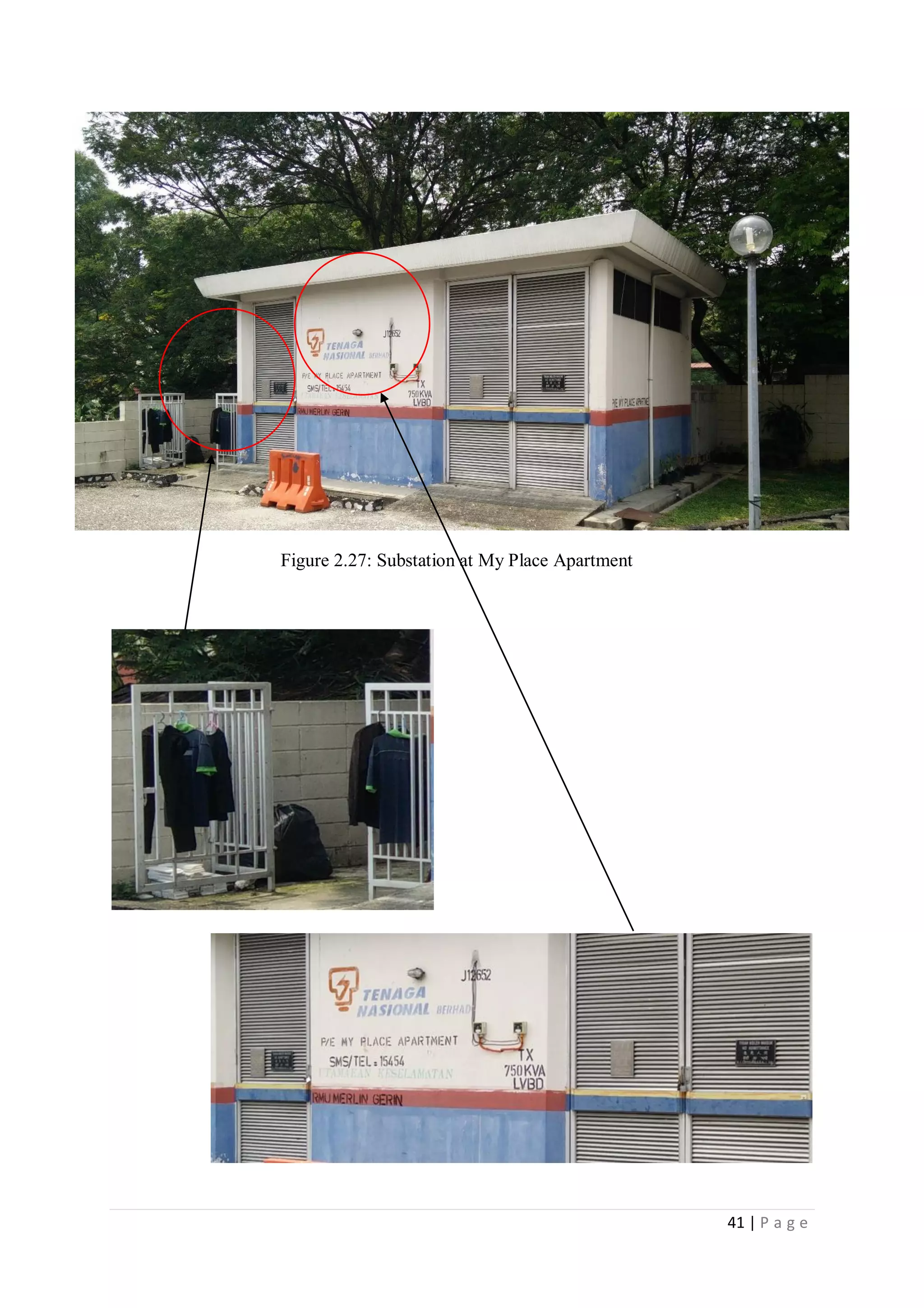 41 | P a g e
Figure 2.27: Substation at My Place Apartment
 