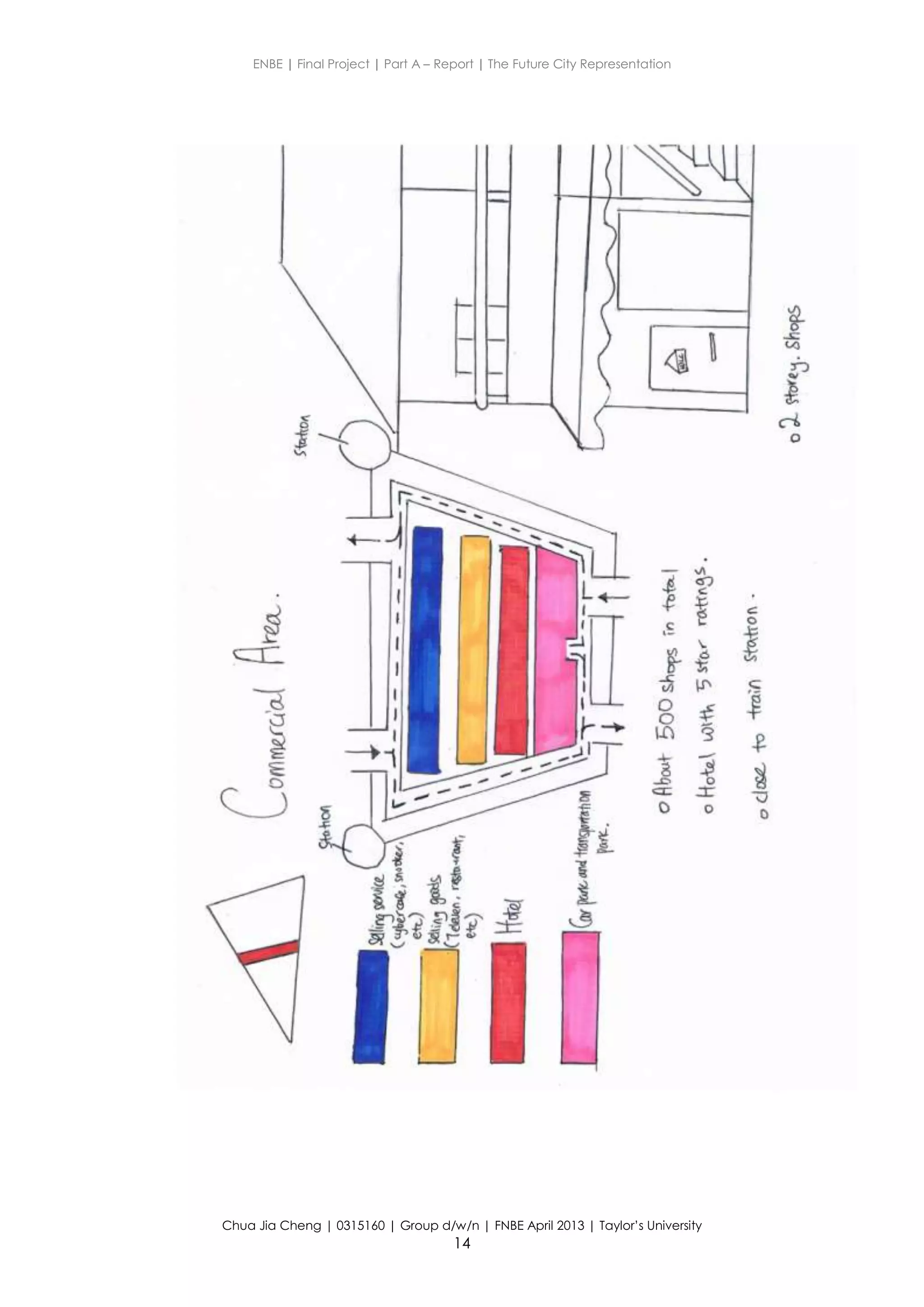 ENBE | Final Project | Part A – Report | The Future City Representation
Chua Jia Cheng | 0315160 | Group d/w/n | FNBE April 2013 | Taylor’s University
14
 