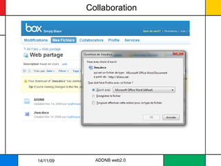 Collaboration ADDNB web2.0 14/11/09 