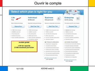 Ouvrir le compte ADDNB web2.0 14/11/09 