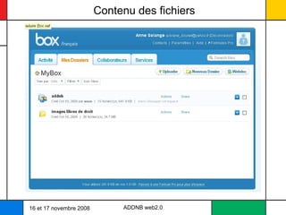 Contenu des fichiers