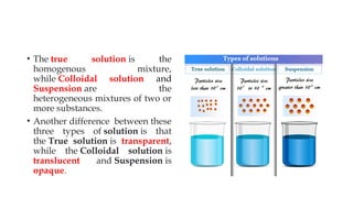 Translucent Colloidal Solution Part B Colloids, Describes the phenomenon of Collloid Chemistry | PPTX