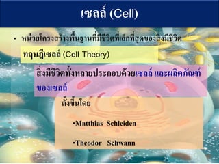 ? ??????????????????????????????????????????????????????????
?????????? (Cell Theory)
?????????????????????????????????? ????????????
????????
???????????
?Matthias Schleiden
?Theodor Schwann
????? (Cell)
 