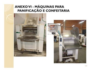 ANEXOVI - MÁQUINAS PARA
PANIFICAÇÃO E CONFEITARIA
120
 