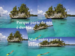 Porque parte de nós é duvida... Mas  outra parte é crença... 