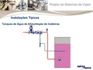 Projeto de Sistemas de Vapor 
Instalações Típicas 
Tanques de Água de Alimentação de Caldeiras 
 