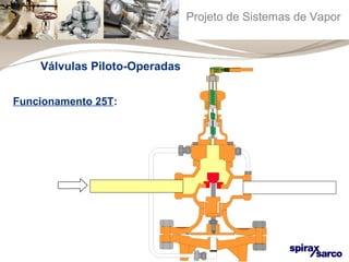 Projeto de Sistemas de Vapor 
Válvulas Piloto-Operadas 
Funcionamento 25T: 
 