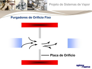 Projeto de Sistemas de Vapor 
Purgadores de Orifício Fixo 
Placa de Orifício 
 