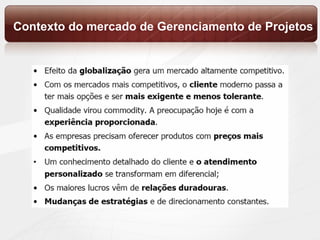 Contexto do mercado de Gerenciamento de Projetos 