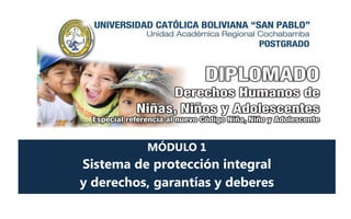 MÓDULO 1
Sistema de protección integral
y derechos, garantías y deberes
 