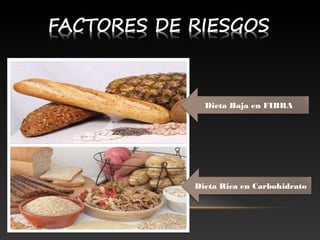 Dieta Baja en FIBRA
Dieta Rica en Carbohidrato
 