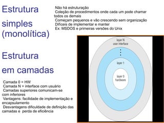 Não há estruturação 