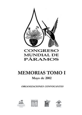 MEMORIAS TOMO I 
Mayo de 2002 
ORGANIZACIONES CONVOCANTES 
 