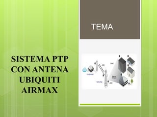 TEMA
SISTEMA PTP
CON ANTENA
UBIQUITI
AIRMAX
 