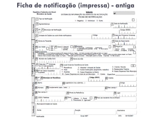 Ficha de notificação (impressa) - antiga
 