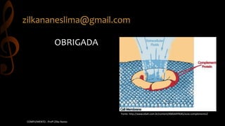 COMPLEMENTO - Profª.Zilka Nanes
Fonte: http://www.ebah.com.br/content/ABAAAfifkAG/aula-complemento2
zilkananeslima@gmail.com
OBRIGADA
 