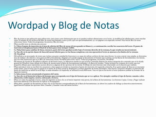 Wordpad y Blog de Notas
   Bloc de notas es una aplicación para editar texto, pero tiene como limitaciones que no se pueden realizar alineaciones con el texto, ni modificar las tabulaciones, entre muchas
    otras. El tamaño de los archivos del Bloc de notas está limitado a unos 50 Kb, que son aproximadamente 15 o 20 páginas con espaciado normal. Para iniciar Bloc de notas
    selecciona: Inicio, Todos los programas, Accesorios, Bloc de notas.
   Para escribir texto se efectúa este proceso:
    Ubica el punto de inserción en el área de edición del Bloc de notas (el área grande en blanco) y, a continuación, escribe los caracteres del texto. El punto de
     1.
    inserción se desplazará hasta el final de la línea para estar siempre visible.
    Pulsa Enter para cambiar de línea; entonces, parte del texto quedará oculto bajo el extremo derecho de la ventana, lo que resulta un inconveniente.
     2.
    Haz clic en la opción Ajuste de línea del menú Edición para ver las líneas completas; con esta operación el texto se ajustará a los límites de la ventana.
     3.
    WordPad
     D.
   WordPad es un procesador de textos que incluye una gran cantidad de funciones y es capaz de utilizar archivos de tipo muy diverso. La zona central, muy amplia, se denomina
    área de trabajo o de edición y sirve para escribir el documento. Después se le puede asignar al documento el formato que se desee con las Barras de herramientas y los menús,
    que son más numerosos que en el Bloc de notas.Para iniciar WordPad selecciona: Inicio, Todos los programas, Accesorios, WordPad.
    sistema de Ayuda de WordPad es idéntico al del botón Inicio. La diferencia estriba en que la ficha Contenido dispone de menos categorías de contenido que en la Ayuda
     El
    general de Windows. Justo debajo de la Barra de menús están la Barra de herramientas (estándar) y la Barra de formato. Todas incluyen un conjunto de iconos, que son
    pequeños dibujos para representar accesos directos a algunas de las opciones de los menús. El dibujo de estos botones está relacionado con la función que realizan.
   Para introducir texto se escriben los caracteres y éstos aparecen donde se encuentra el punto de inserción, de izquierda a derecha. Si se quiere pasar de línea no es necesario
    pulsar Enter, pues el texto que no quepa en el ancho de la línea actual se desplazará a la línea siguiente de forma automática. Para borrar caracteres situados a la derecha del
    punto de inserción se utiliza la tecla Supr; si están situados a la izquierda, se utilizará la tecla Retroceso. Una vez que se ha escrito el texto podemos cambiar su formato de la
    siguiente manera:
    Selecciona el texto arrastrando el puntero del ratón.
     1.
    Haz clic en el botón de la Barra de formato que corresponda con el tipo de formato que se va a aplicar. Por ejemplo: cambiar el tipo de fuente, tamaño, color,
     2.
    alineación, estilo negrita, cursiva, subrayado, etcétera.
   Para ver cómo ha quedado el texto, antes de imprimir se hace clic en el botón Imprimir vista previa, de la Barra de herramientas. Los botones Copiar, Cortar y Pegar realizan
    funciones idénticas a las descritas al explicar el Portapapeles.
   Para abrir y guardar un documento se hace clic en los botones correspondientes de la Barra de herramientas y se abren los cuadros de diálogo ya descritos anteriormente.
    Igual función realizan las opciones Abrir, Guardar y Guardar como del menú Archivo.
 