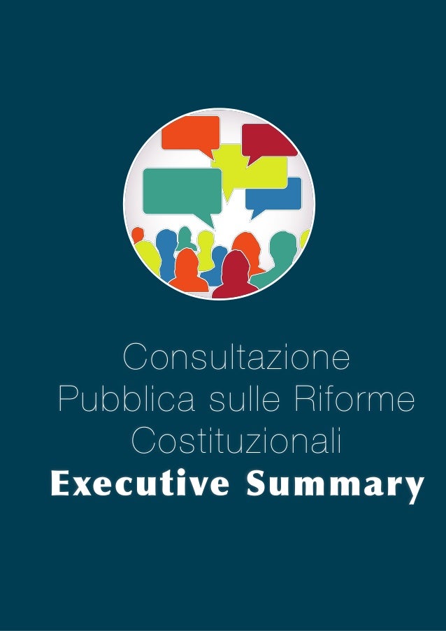 Executive summary del Report PARTECIPA! Consultazione pubblica sull…