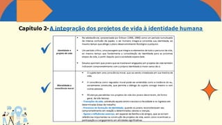 Capítulo 2-A integração dos projetos de vida à identidade humana
 