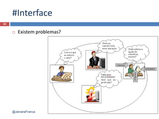 #Interface
 Existem problemas?
32
@JanairaFranca
 