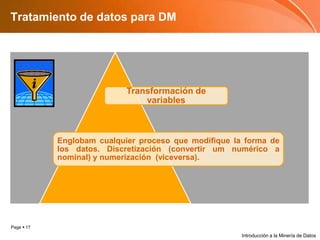 Tratamiento de datos para DMIntroducción a la Minería de Datos