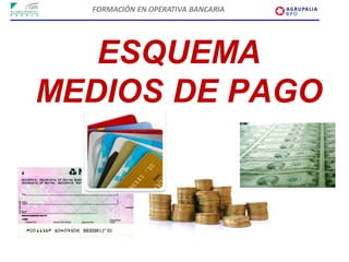 FORMACIÓN EN OPERATIVA BANCARIA




   ESQUEMA
MEDIOS DE PAGO
 