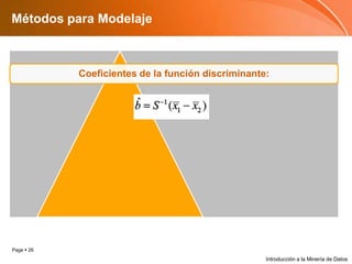 Métodos para ModelajeIntroducción a la Minería de Datos