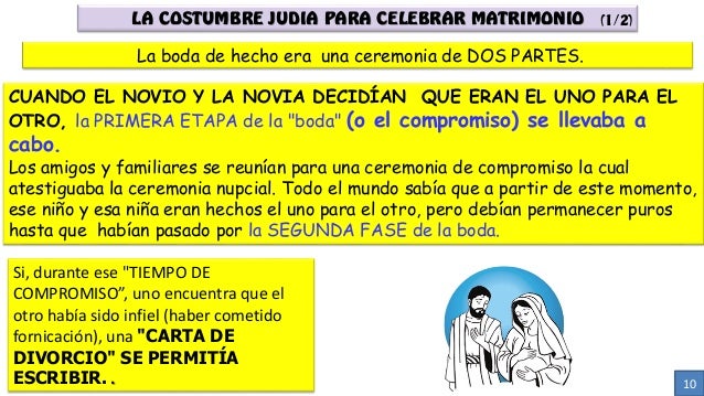 Parte inocente no pued casarse y jesus no permite el 