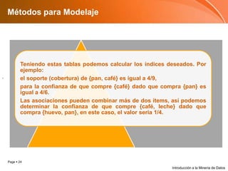 Métodos para ModelajeIntroducción a la Minería de Datos