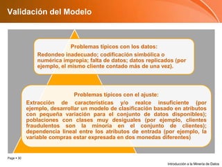 Validacióndel ModeloIntroducción a la Minería de Datos